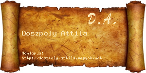 Doszpoly Attila névjegykártya