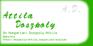 attila doszpoly business card